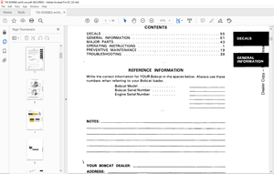 Bobcat 743 Loader Operation &amp; Maintenance Manual SN 14999 &amp; Below- PDF DOWNLOAD