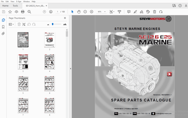 Steyr MO306H43WJ Marine High Power Solas Parts Manual_682290001 – PDF DOWNLOAD