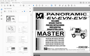 Merlo Master Panoramic EV-EVN-EVS 512322-615222 Parts Manual 036336 – PDF DOWNLOAD