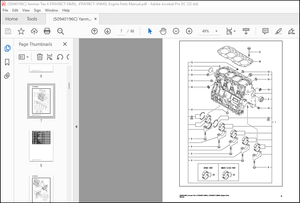 Yanmar Tier 4 4TNV98CT-NMSL, 4TNV98CT-XNMSL Engine Parts Manual 50940196C – PDF DOWNLOAD