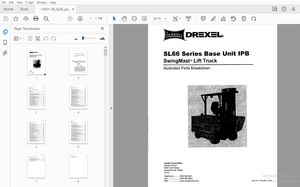 DREXEL SL66 Series Base Unit IPB SwingMast Lift Truck Parts Manual 13001-06 – PDF DOWNLOAD