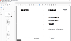 KCM 67Z7 Wheel Loader(Disassembly &amp; Reassembly) ISUZU 4HK1 Engine Shop Manual - PDF DOWNLOAD