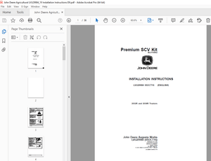 John Deere 2032R &amp; 2038R Tractors Installation Instruction Manual LVU29984 - PDF DOWNLOAD