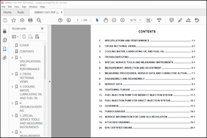 Komatsu 68E-88E Series Diesel Engine Shop Manual SEBM011501 – PDF DOWNLOAD