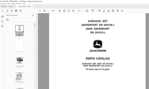 John Deere 250D/300D ADT Dump Trucks Parts Manual PC9107 PDF
