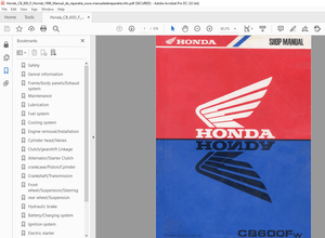 1998 Honda CB600Fw Shop Manual - PDF DOWNLOAD