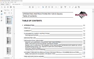 Cat Bucyrus RH 120E Hydraulic Excavator OPERATING INSTRUCTIONS MANUAL BI651438 – PDF DOWNLOAD