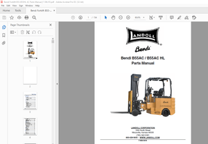 Bendi Landoll B55AC / B55AC HL Forklift Parts Manual F-956-0418 – PDF DOWNLOAD