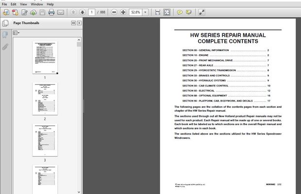 New Holland HW300 HW320 HW340 Service Repair Manual (86637556) – New Holland HW300 HW320 HW340 – PDF