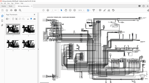Crown Forklift MAX50 AX50 EPA TORQFLOW – GASOLINE ENGINES WIRING SCHEMATIC MANUAL – PDF DOWNLOAD
