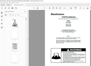 Manitowoc Crane 8500 Tier 3 Engine Parts Manual 8501000 PDF