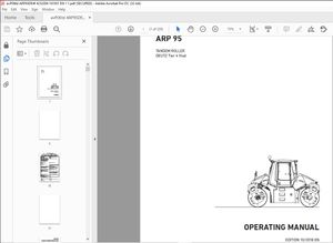 Ammann ARP 95 Tandem Roller Deutz Tier 4 Final Operating Manual SN 4232004 – PDF DOWNLOAD