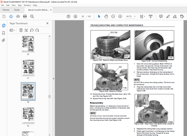 Bendi Landoll Forklift B40i4 Maintenance Manual F-581-R1  –  PDF DOWNLOAD