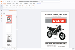 Derbi Senda SM DRD Pro 2005-2006 E2 Parts Manual - PDF DOWNLOAD