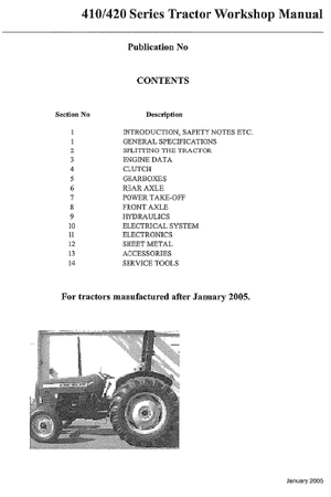 Massey Ferguson 410 420 Workshop Service Manual - PDF