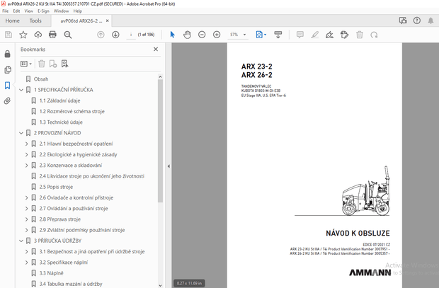 AMMANN ARX 23-2 ARX 26-2 NÁVOD K OBSLUZE - PDF