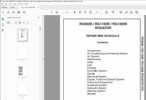 Ag Chem RG900B RG1100B RG1300B Rogator Repair Time Schedule Manual_5714671D1D – PDF DOWNLOAD