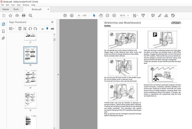 Crown Forklift 5 Series 8-12K Service Manual – PDF DOWNLOAD