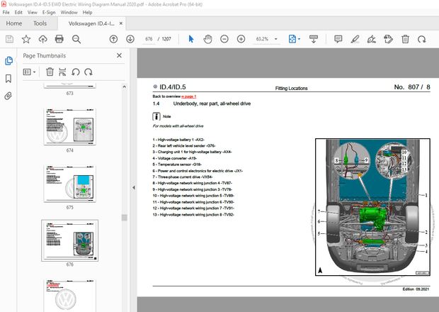 Volkswagen ID.4-ID.5 EWD Electric Wiring Diagram Manual 2020 - PDF DOWNLOAD 