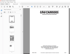 Unicarriers Forklift TXM Chassis Controller Service Manual 997SE-11000 - PDF DOWNLOAD