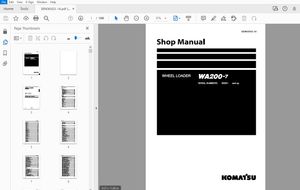 KOMATSU WA200-7 WHEEL LOADER SERVICE REPAIR WORKSHOP MANUAL SEN06503-14 - PDF DOWNLOAD