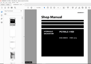 Komatsu PC700LC-11E0 Hydraulic Excavator Shop Manual UENBM00511 - PDF DOWNLOAD