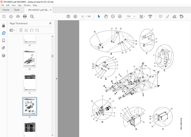 Manitowoc Crane MLC300 Luffing Jib Parts Manual SN 605021 - PDF