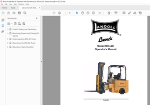 Bendi Landoll Forklift B55 AC Operator’s Manual F-595-R1 – PDF DOWNLOAD