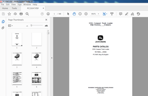 John Deere 333G Compact Track Loader Parts Catalog Manual  PDF DOWNLOAD