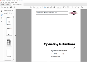 Cat Bucyrus RH 170 Hydraulic Excavator Operating Instructions Manual BI651503- PDF DOWNLOAD