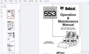 Bobcat 553 Operation &amp; Maintenance Manual 6900785 – PDF DOWNLOAD