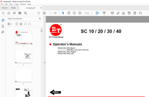 BT Prime-Mover SC-40 Electric Counter Balanced Walkie Stacker Operator&#x27;s Manual - PDF DOWNLOAD