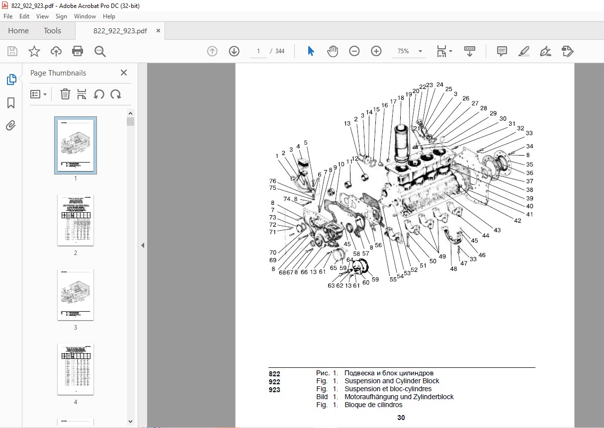 Belarus 822 922 923 Tractor Parts Catalogue Manual PDF DOWNLOAD