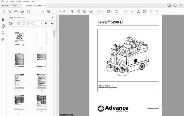 Advance Terra 5200 B Service Manual 9084513010 – PDF DOWNLOAD