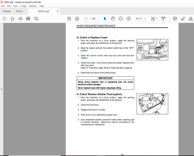 Kawasaki 90ZIV Wheel Loader Operator Manual - PDF DOWNLOAD