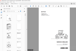 AMMANN AV 70 X TANDEMOVÝ VÁLEC NÁVOD K OBSLUZE - PDF