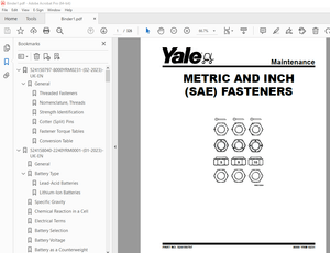 Yale Forklift B245 (MP16, MP18, MP20, MP22 (MPB045VH)) NEW Service Manual PDF