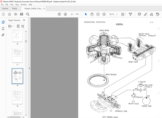 Hitachi UH04-2 Hydraulic Excavator Service Manual KM000-BG – PDF DOWNLOAD