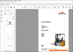 STILL STED forklift Error list RX50 RX50-10 RX50-13 RX50-15 RX50-1 Workshop Manual – PDF DOWNLOAD