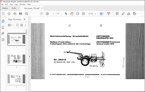 Pottinger Tractor HEURAUPE160 Operating Instructions List of spare parts Manual – PDF DOWNLOAD