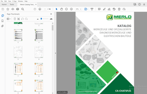 MERLO CA-CHATSP.01 Katalog Werkzeuge, Diagnose- und elektrische Bauteile – PDF DOWNLOAD