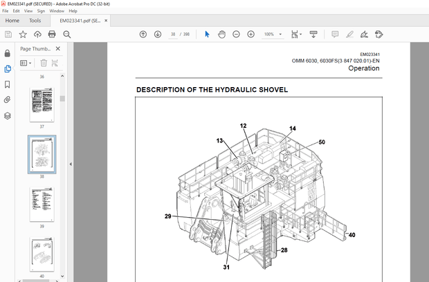 Cat 6030, 6030 FS Hydraulic Shovel Operation and Maintenance Manual EM023341 – PDF DOWNLOAD