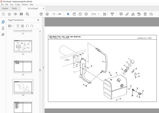 Terex TR35 Off-Highway Truck (Cummins MTA11-C350 Powered) Parts Manual - PDF DOWNLOAD 