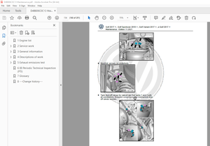 Volkswagen Golf 2017 Golf Sportsvan 2018 Golf Variant 2017 e-Golf 2017 Maintenance Manual - PDF 
