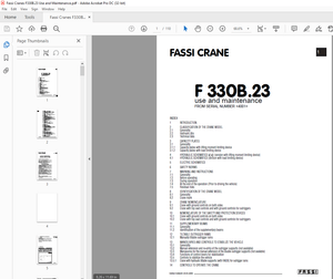 Fassi Crane F330B.23 Use and Maintenance Manual SN 4001 – PDF DOWNLOAD