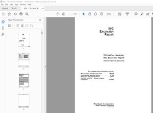John Deere 135D Excavator Repair &amp; TECHNICAL MANUAL TM10743 - PDF DOWNLOAD