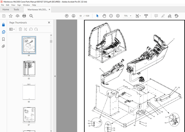 Manitowoc Crane MLC650 Parts Manual SN 6501027 – PDF DOWNLOAD
