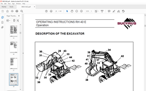 Cat Bucyrus 40E Hydraulic Excavator OPERATING INSTRUCTIONS MANUAL BI651442 – PDF DOWNLOAD