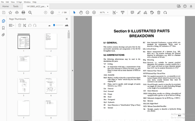 Drexel SLT22 SwingMast Lift Truck Manual 1412883 (Section 9) – PDF DOWNLOAD