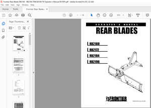 Frontier Rear Blades RB2160 RB2172 RB2184 RB2196 Operator’s Manual(5TMC6010017K) – PDF DOWNLOAD
